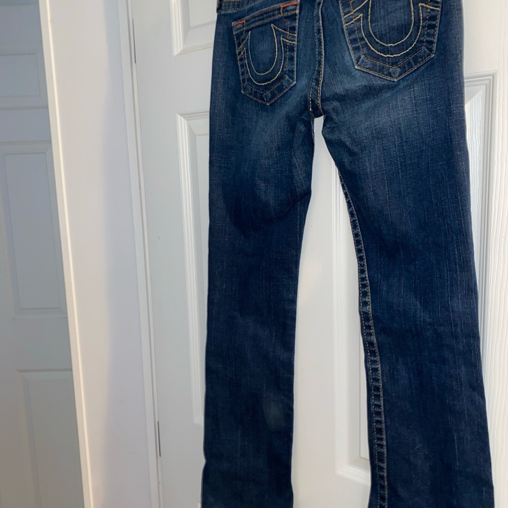 True Religion Blue Straight Leg Jeans - Picture 2 of 5